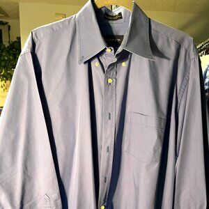 GANT Blue-ish Purple 100% Cotton Long-Sleeve Button-Up Men's Shirt SZ Lrg